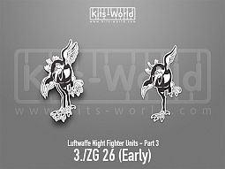 Kitsworld SAV Sticker - Luftwaffe Night Fighters - 3./ZG 26 (Early) 
